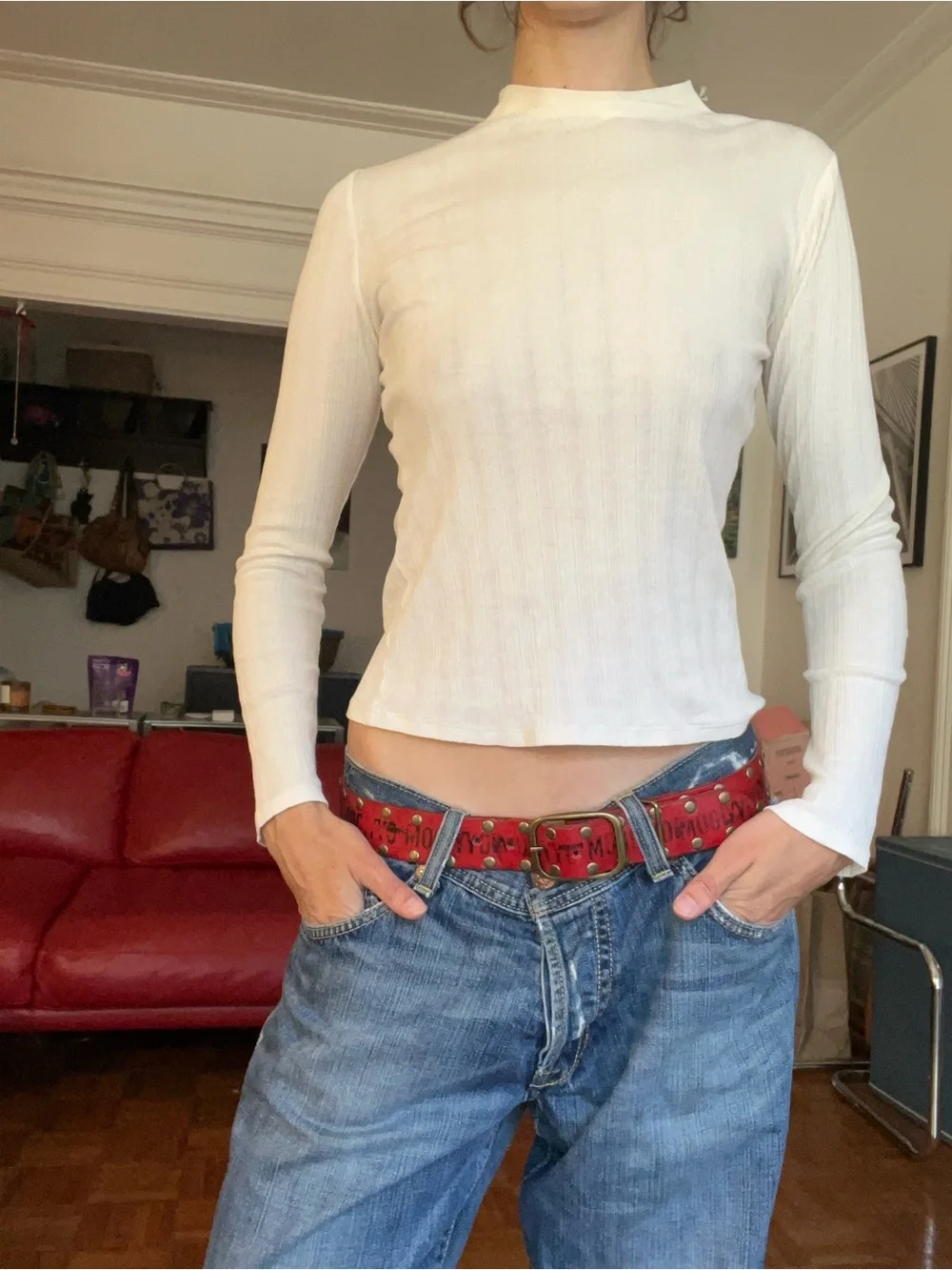 Margaret O'Leary cream long sleeve shirt